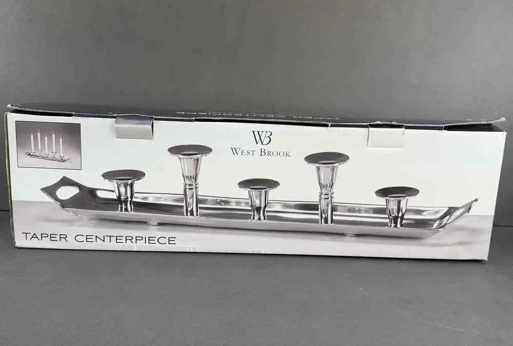 5 Candle Holder Silver-toned, made in India, Bed Bath & Beyond Centerpiece